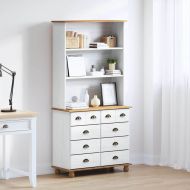 хранилка ASKIM Бяло 91 х 40 х 184 см Солидно борово дърво