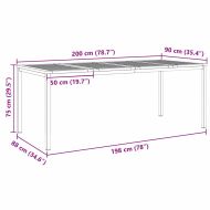 Комплект за хранене на открито 7 pcs Солидно акациево дърво