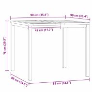 Комплект за хранене на открито 3 pcs Солидно тиково дърво