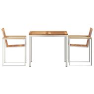 Комплект за хранене в градината 3 pcs Солидно тиково дърво