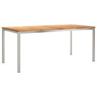 Комплект за хранене в градината 7 pcs Солидно тиково дърво