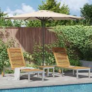 Шезлонг 2-човек 3 pcs Кафяво Солидно акациево дърво