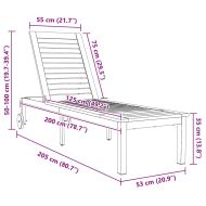 Шезлонг 2-човек 3 pcs Кафяво Солидно акациево дърво