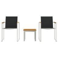 Комплект за хранене в градината 3 pcs Солидно акациево дърво