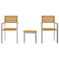 Комплект за хранене в градината 3 pcs Солидно акациево дърво