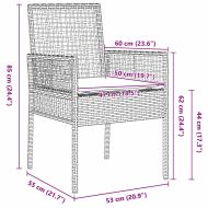 Комплект за хранене в градината 5 pcs Кафяво полиратан