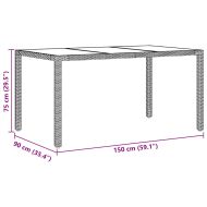 Комплект за хранене в градината 5 pcs Кафяво полиратан