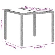 Комплект за хранене в градината 5 pcs Светлосиво полиратан