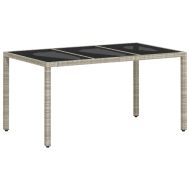 Комплект за хранене в градината 7 pcs Светлосиво полиратан