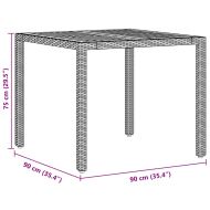 Комплект за хранене в градината 3 pcs Черно полиратан