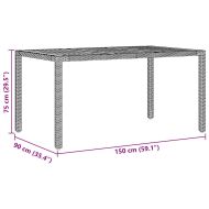 Комплект за хранене в градината 5 pcs Черно полиратан