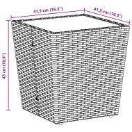 Градински бистро комплект 3 pcs Сив полиратан