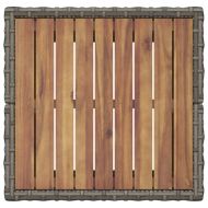 Градински бистро комплект 3 pcs Сив полиратан