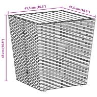 Градински бистро комплект 3 pcs Сив полиратан