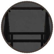 Градински бистро комплект 3 pcs Кафяво полиратан