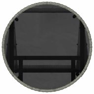 Градински бистро комплект 3 pcs Сив полиратан