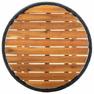 Градински бистро комплект 3 pcs Черно полиратан