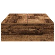 Легло с място за съхранение Старо дърво 80 x 200 cm