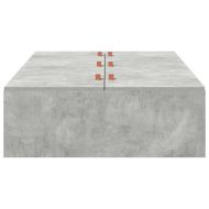 Легло с място за съхранение Циментено сиво 90 x 200 cm
