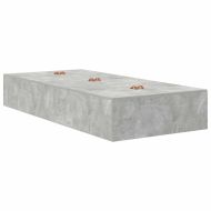 Легло с място за съхранение Циментено сиво 90 x 200 cm