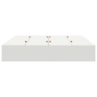 Легло с място за съхранение Бяло 200 x 200 cm Инженерно дърво