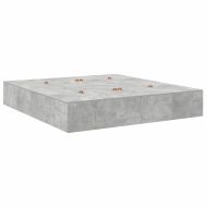 Легло с място за съхранение Циментено сиво 200 x 200 cm