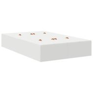 Легло с място за съхранение Бяло 120 x 200 cm Инженерно дърво