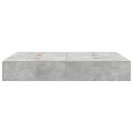 Легло с място за съхранение Циментено сиво 150 x 200 cm