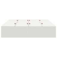 Легло с място за съхранение Бяло 160 x 200 cm Инженерно дърво