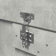 Легло с място за съхранение Циментено сиво 160 x 200 cm