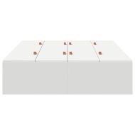 Легло с място за съхранение Бяло 120 x 190 cm Инженерно дърво