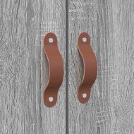 Легло с място за съхранение Сив Сонома 140 x 190 cm