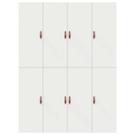 Легло с място за съхранение Бяло 135 x 190 cm Инженерно дърво