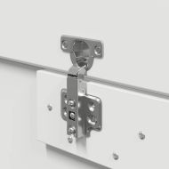 Легло с място за съхранение Бяло 135 x 190 cm Инженерно дърво