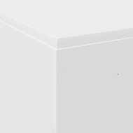 Легло с място за съхранение Бяло 135 x 190 cm Инженерно дърво