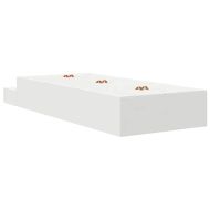 Легло с място за съхранение Бяло 90 cm Инженерно дърво