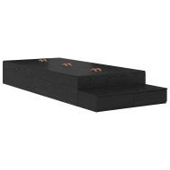 Легло с място за съхранение Черния дъб 90 cm Инженерно дърво