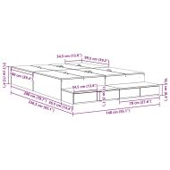 Легло с място за съхранение Черния дъб 140 cm Инженерно дърво