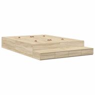 Легло с място за съхранение Сонома дъб 160 cm Инженерно дърво