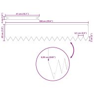 Ограда за трева 50 pcs Черно 100 x 0.05 x 20 см