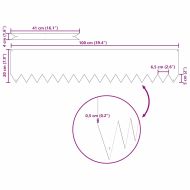 Ограда за трева 50 pcs Кафяво 100 x 0.05 x 20 см