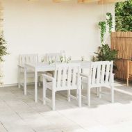 Градински стол 4 pcs Бяло 65.5 x 59 x 88 см Полиетилен