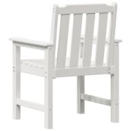 Градински стол 4 pcs Бяло 65.5 x 59 x 88 см Полиетилен