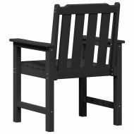 Градински стол 4 pcs Черно 65.5 x 59 x 88 см Полиетилен