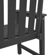 Градински стол 4 pcs Черно 65.5 x 59 x 88 см Полиетилен