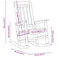 Люлеещ се стол 2 pcs Черно 92 x 70 x 108 см Полиетилен