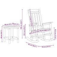 Люлеещ се стол 3 pcs Нейви Полиетилен