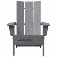 Градински стол 2 pcs Светлосиво 80.5 x 74.5 x 92 см Полиетилен