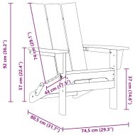 Градински стол 2 pcs Светлосиво 80.5 x 74.5 x 92 см Полиетилен