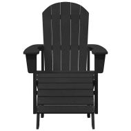 Градински стол 2 pcs Черно 83 x 74 x 92 см Полиетилен